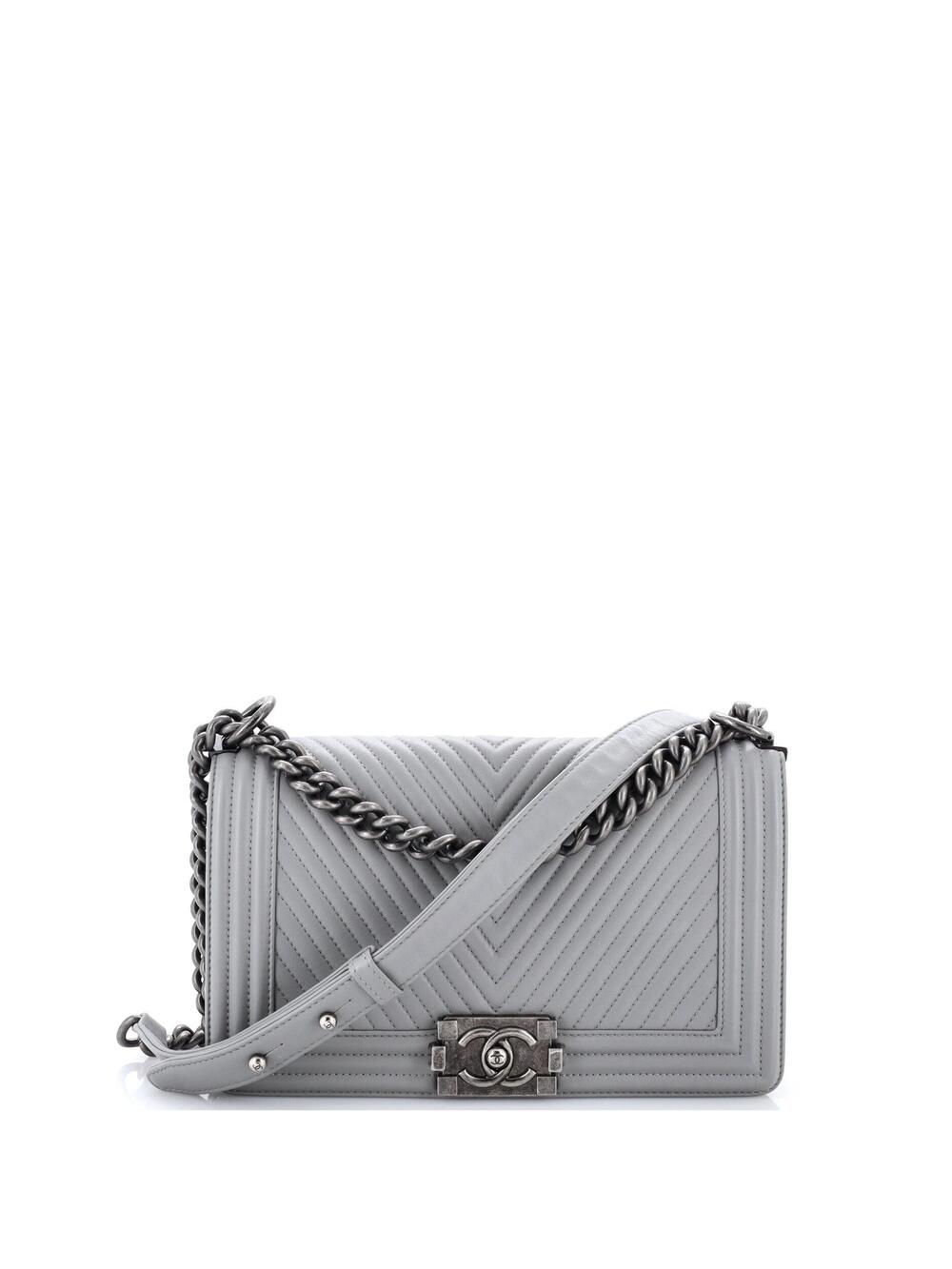 Chanel Boy Flap Bag Chevron Calfskin #370883C41B